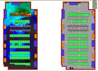 Thermal Map of Floor with Physical Layout
